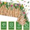 4 Pack Hawaiian Luau Grass Tablecloths, Hawaii Luau Table Skirt Party Decorations